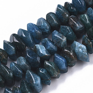 Natural Apatite Beads Strands, Nuggets, Faceted, 9.5~11x6~7mm, Hole: 1.2mm, about 30~32pcs/strand, 7.48 inch(19cm)(G-R462-15)