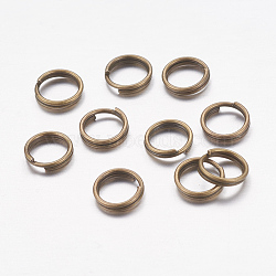 Iron Split Rings, Double Loops Jump Rings, Cadmium Free & Nickel Free & Lead Free, Antique Bronze, 6x1.4mm, about 5.3mm inner diameter, about 9500pcs/1000g(JRDAB6mm-NF)