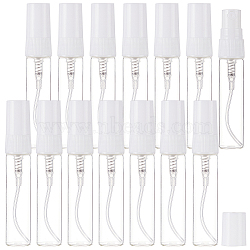 Glass Spray Bottles, Refillable Perfume Sample Vials, with Plastic Dustproof Caps, Clear, 1.4x7.5cm, Capacity: 5ml(0.17fl. oz)(MRMJ-WH0077-062B)