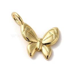 Brass Pendants, Butterfly, Golden, 15x17x2mm, Hole: 3mm(KK-K358-05G)