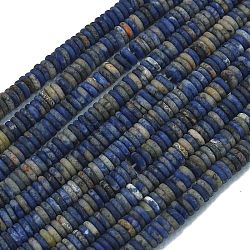 Frosted Natural Sodalite Beads Strands, Rondelle, 6x2mm, Hole: 0.7mm, about 182pcs/strand, 15.16''(38.5cm)(G-K389-C19-01)