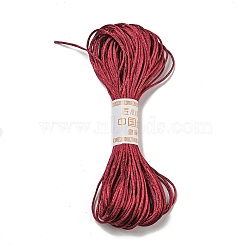 Polyester Embroidery Floss, Cross Stitch Threads, Indian Red, 1.5mm, 20m/bundle(OCOR-C005-A15)