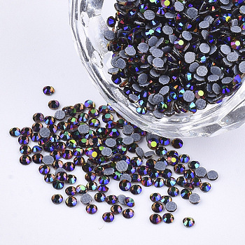 Hotfix Rhinestone, Glass Rhinestone Flat Back Cabochons, Half Round, Colorful, SS6, 1.9~2x1mm, about 1440pcs/bag