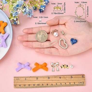 kits de fabrication de boucles d'oreilles pendantes avec nœud papillon à faire soi-même sunnyclue(DIY-SC0016-60)-3
