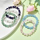 Natural Mixed Gemstone Round Beaded Stretch Bracelet(BJEW-JB10028)-2