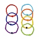 7 pcs 7 ensemble de bracelets extensibles en perles de verre et pierres précieuses mélangées naturelles et synthétiques(BJEW-JB09659)-2