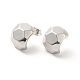 Hexagon Brass Stud Earrings(EJEW-P254-03P)-1