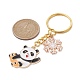 Porte-clés pendentif en émail en alliage de flocon de neige et de panda(KEYC-JKC00630-04)-2