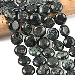 Natural Kambaba Jasper Beads Strands, Flat Round, 15~15.5x6mm, Hole: 0.8~1mm, about 26pcs/strand, 15.55~15.71 inch(39.5~39.9cm)(G-L648-B12-15mm)
