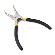45# Steel Bent Nose Pliers, Stainless Steel Color, 135x96x18mm(TOOL-WH0129-16)