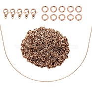 DIY 304 Stainless Steel Cable Chains Necklace Making Kits, Including 2m Chains, Lobster Claw Clasps & Jump Rings, Rose Gold, 2x1.8x0.3mm.  2m(DIY-SZ0001-80RG)