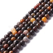 Natural Brecciated Jasper Beads Strands, Round, 10mm, Hole: 1mm, about 38pcs/strand, 15.04''(38.2cm)(G-M381-01A)