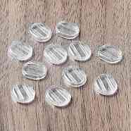 Comfort Silicone Clip on Earring Pads, for French Clip Earrings, Anti-Pain, Clip-on Earring Cushion, Clear, 10x8.5x2mm, Hole: 1x7.5mm(FIND-C038-03)
