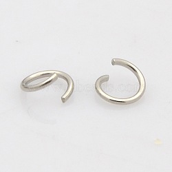 Tarnish Resistant 304 Stainless Steel Open Jump Rings, Stainless Steel Color, 18 Gauge, 7x1mm, Inner Diameter: 5mm(STAS-N015-03-7x1mm)