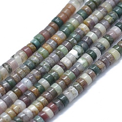 Natural Indian Agate Beads Strands, Flat Round/Disc, 3.8~4.2x2~4.5mm, Hole: 0.8~1mm, about 152~180pcs/strand, 15.1~15.5 inch(38.5~39.5cm)(G-F631-A01)