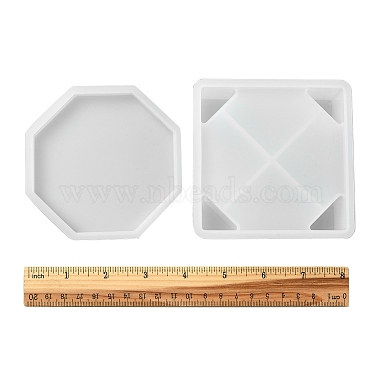 2Pcs 2 Style DIY Coaster Silicone Molds(DIY-FS0004-92)-5