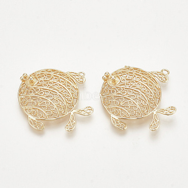 Real 18K Gold Plated Fish Brass Pendants