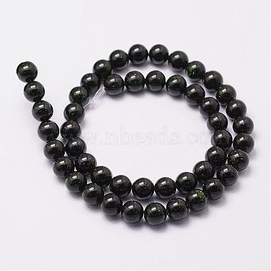 Synthetic Green Goldstone Beads Strands(G-N0178-02-10mm)-2