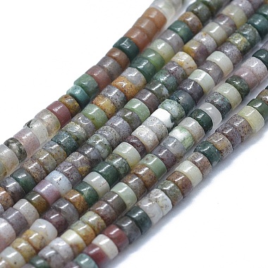 4mm Flat Round Indian Agate Beads
