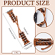 Natural Tiger Eye Round Braided Bead Watch Band(AJEW-WH0312-86A)-2