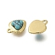 304 Stainless Steel Pave Synthetic Turquoise Charms(STAS-U027-09G-05)-2