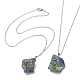 Natural Quartz Crystal Nugget Pendant Necklace with 304 Stainless Steel Chains(NJEW-JN04385-02)-5