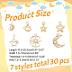 ARRICRAFT Alloy & Brass Cubic Zirconia Charms(ZIRC-AR0001-28)-2