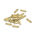 Yellow Gold Filled Spacer Bars, 1/20 14K Gold Filled, Cadmium Free & Nickel Free & Lead Free, Oval, 7.5x2.2x0.3mm, Hole: 1mm(KK-L183-028G)