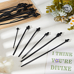 24Pcs 6 Styles Nylon Cable Zip Ties, Cord Organizer Strap, for Wire Management, Black, 110~217x13~16x10~16mm, 4pcs/style(AJEW-LP0007-24)