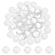 Transparent Glass Cabochons, Clear Dome Cabochon for Cameo Photo Pendant Jewelry Making, Clear, 24.5~25x6~7mm, 100pcs/box(GGLA-AR0001-04B)