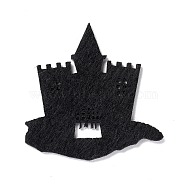 Wool Felt Haunted House Party Decorations, Halloween Themed Display Decorations, for Decorative Tree, Banner, Garland, Black, 56x56x2mm(AJEW-P101-07A)