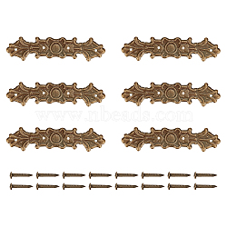 SUPERFINDINGS 60 Sets Iron Decoration Joiners Links, with Screws, Box Accessories, Antique Bronze, 19x78.5x0.5mm, Hole: 1.6mm, Screws: 15.8x3mm(IFIN-FH0001-44AB)