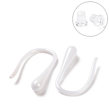 Hypoallergenic Bioceramics Zirconia Ceramic Teardrop Dangle Earrings, No Fading and Nickel Free, WhiteSmoke, 14x3x8.5mm