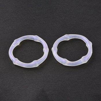Transparent Acrylic Linking Rings, with Glitter Powder, Irregular Round Ring, Clear AB, 56.5x8mm, Inner Diameter: 44mm, about 74pcs/500g