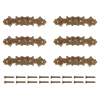 SUPERFINDINGS 60 Sets Iron Decoration Joiners Links, with Screws, Box Accessories, Antique Bronze, 19x78.5x0.5mm, Hole: 1.6mm, Screws: 15.8x3mm