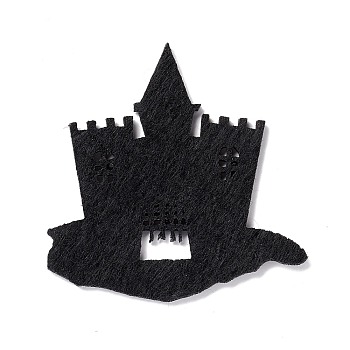 Wool Felt Haunted House Party Decorations, Halloween Themed Display Decorations, for Decorative Tree, Banner, Garland, Black, 56x56x2mm