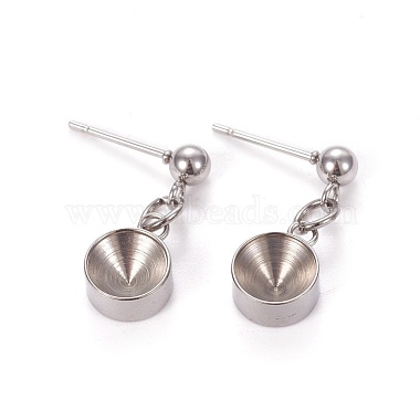 Stainless Steel Color Stainless Steel Stud Earrings