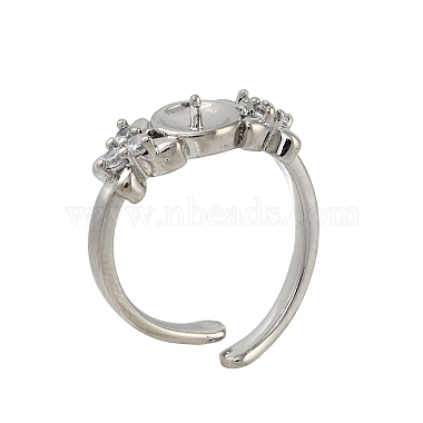 Adjustable Brass Cuff Rings(X-ZIRC-F076-02P)-2
