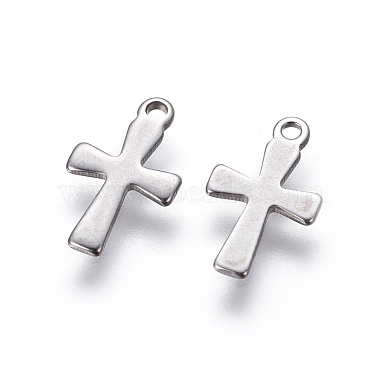 304 Stainless Steel Tiny Cross Charms(STAS-L234-077P)-2