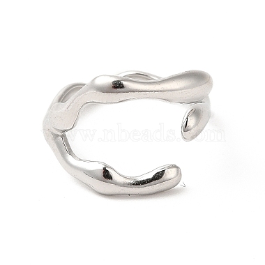 304 Stainless Steel Cuff Finger Ring(X-RJEW-E063-32P)-2
