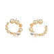 Brass Micro Pave Clear Cubic Zirconia Stud Earring Findings(KK-T062-247G)-1