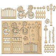 Wood Shaving Boards, Wood Craft Supplies, Bicycle, 15.2x14.5x0.2cm, 2pcs/set(DIY-WH0548-006)