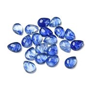 Synthetic Blue Watermelon Stone Glass Cabochons, Drop, 8x6x3mm(G-O175-22-27)