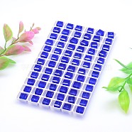 Faceted Cube Imitation Austrian Crystal Beads Strands, Grade AAA, Royal Blue, 8x8mm, Hole: 0.9~1mm, about 288pcs/box(G-M184-8x8mm-13A-B)