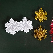 Christmas Snowflake Pendant Silicone Molds, Resin Casting Molds, UV Resin & Epoxy Resin Jewelry Making, White, 53.5x87x4mm, Inner Diameter: 50x41.5mm(DIY-TAC0005-84)
