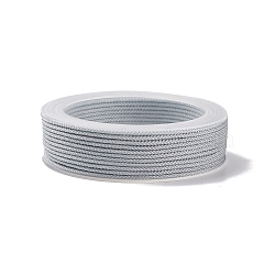 Braided Nylon Threads, Dyed, Knotting Cord, for Chinese Knotting, Crafts and Jewelry Making, Silver, 1mm, about 21.87 yards(20m)/roll(NWIR-E023-1mm-09)