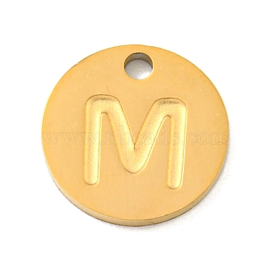 Golden Letter M 304 Stainless Steel Pendants
