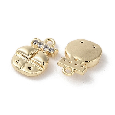 Brass Micro Pave Clear Cubic Zirconia Charms(KK-G491-08G)-2