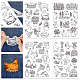 4 Sheets 11.6x8.2 Inch Stick and Stitch Embroidery Patterns(DIY-WH0455-071)-1