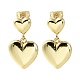 Rack Plating Brass Heart Dangle Stud Earring(EJEW-H099-03G)-1